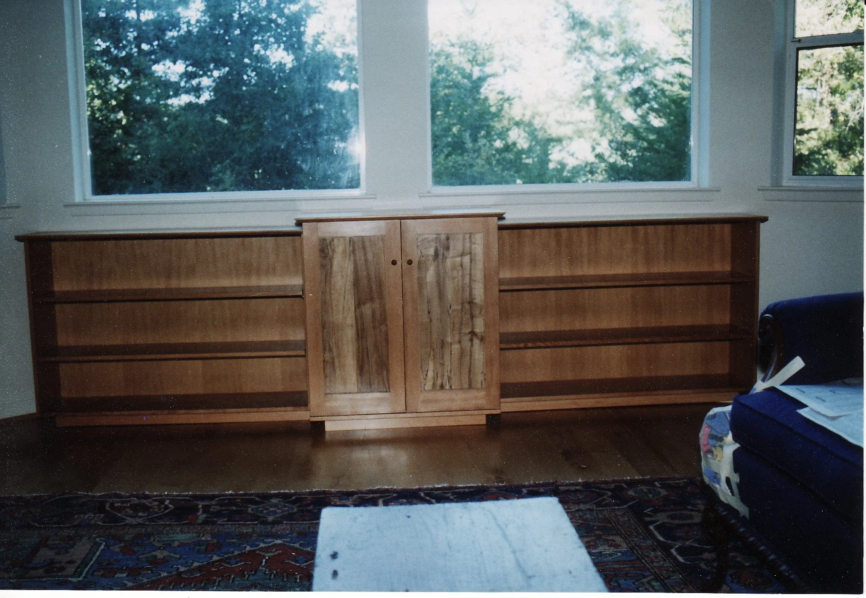 Stereo Cabinet, Spalted  Maple Doors
