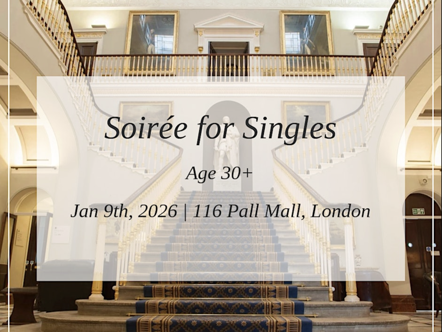 Soirée for Singles Age 30+