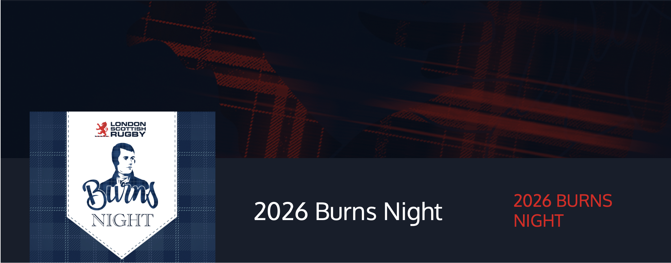 London Scottish Rugby: Burns Night 2026