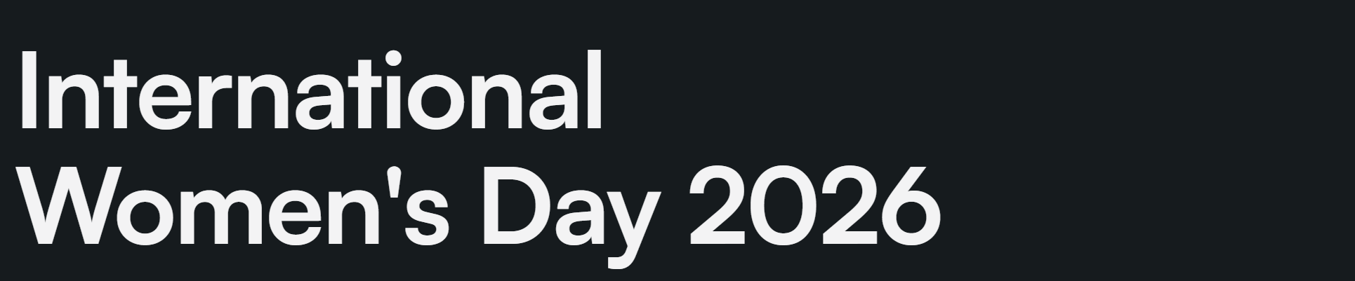 International Women's Day 2026