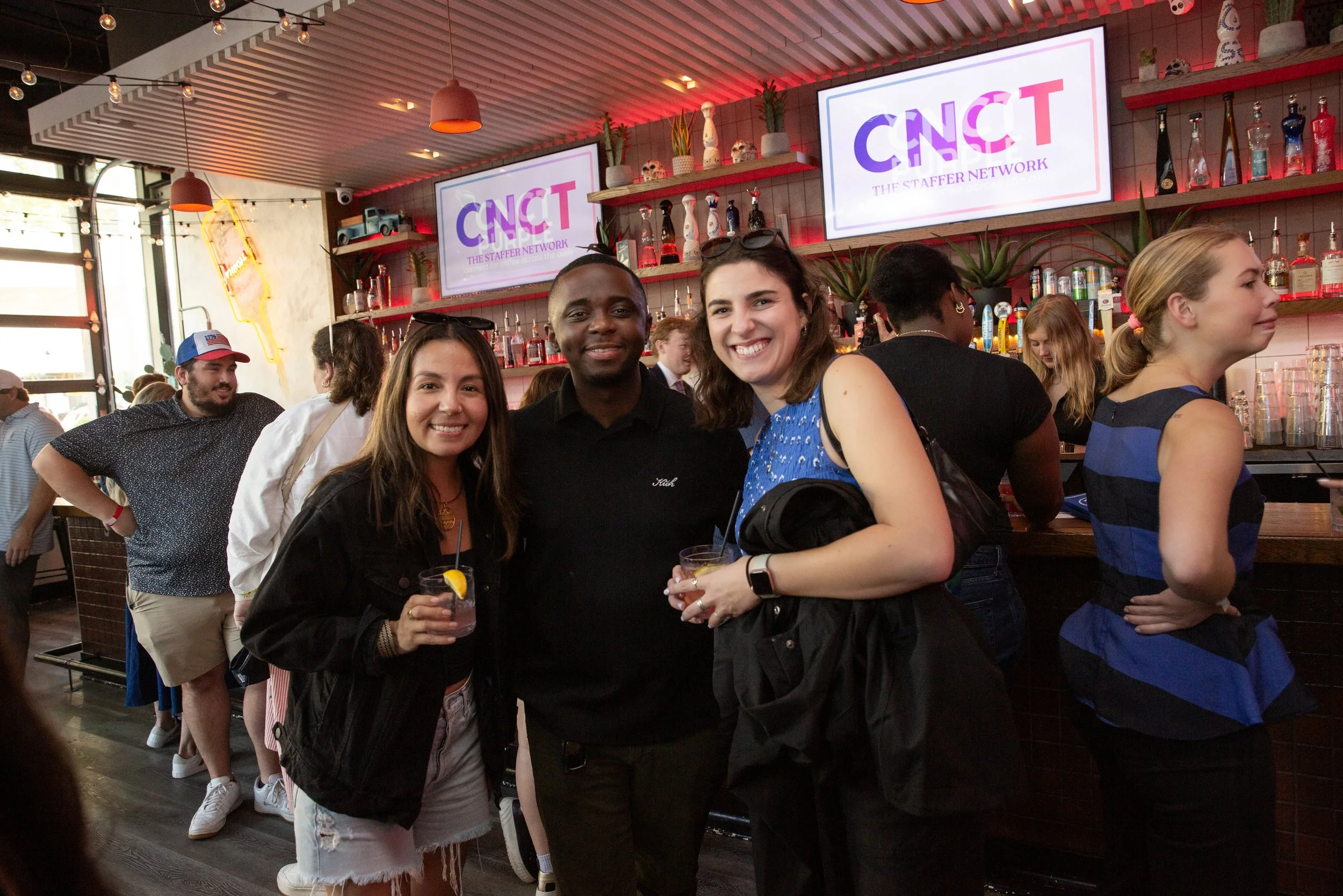 Mission Navy Yard happy hour attendees