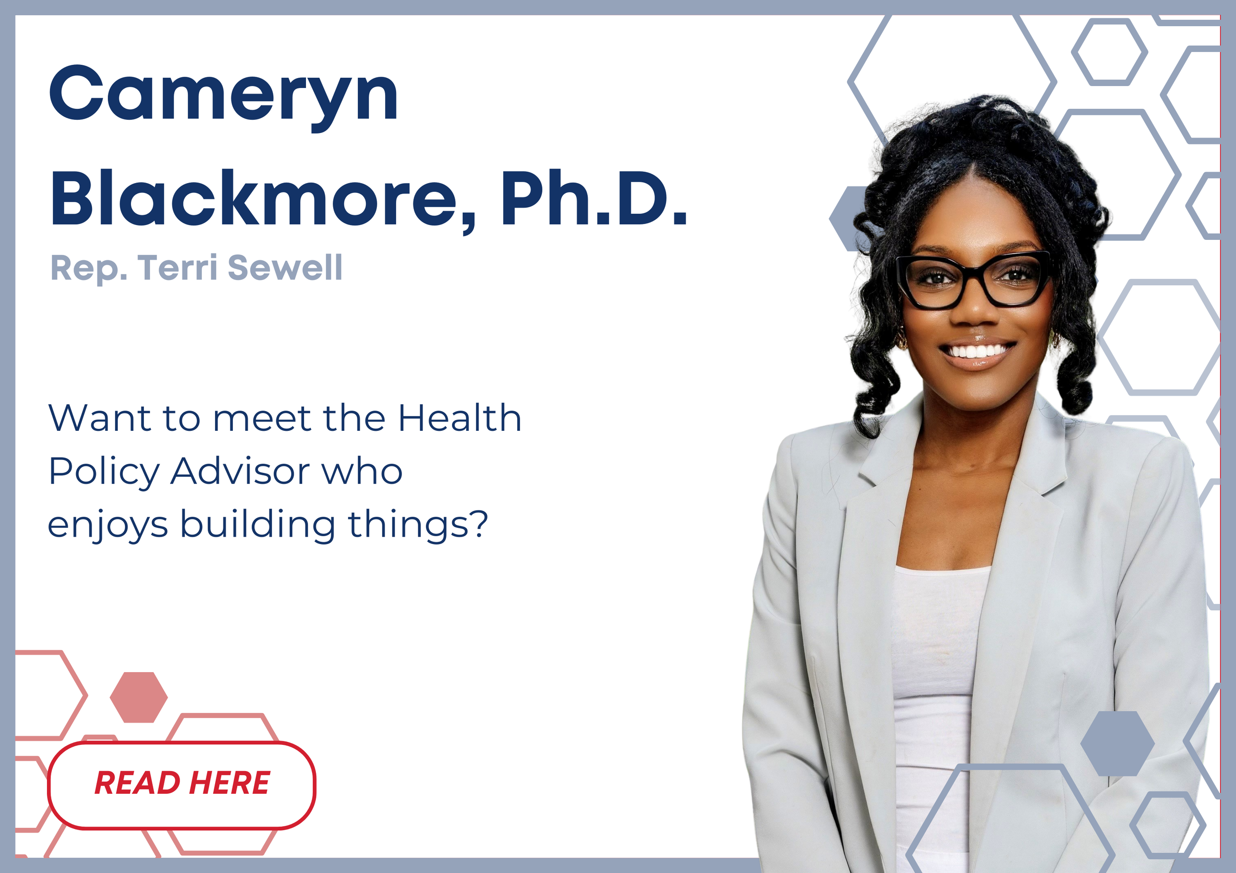 Cameryn Blackmore Ph.D., Health Policy Advisor for Rep. Terri Sewell