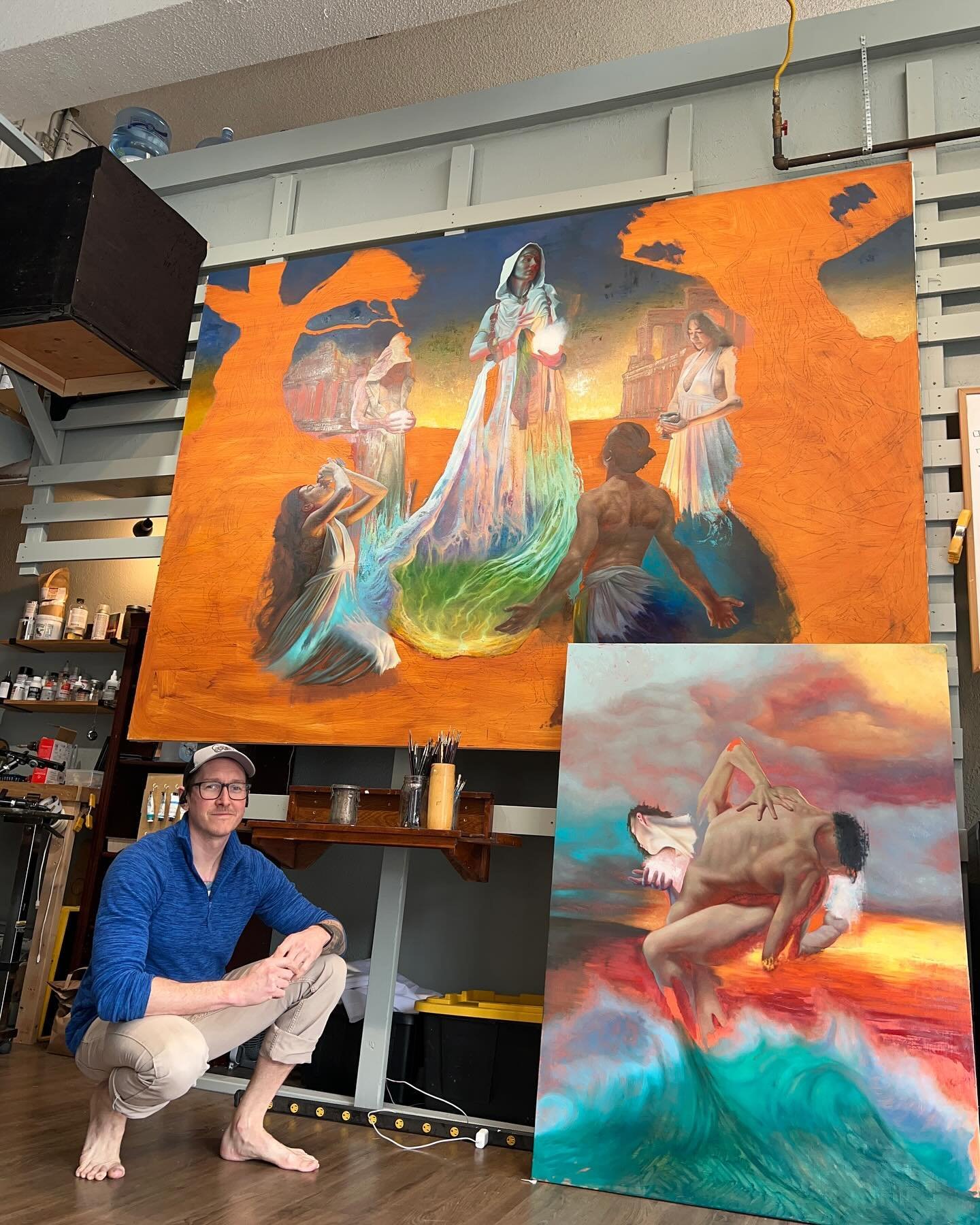 Big things are happening in the studio as spring fully settles in here in Bellingham. Feels just right to be switching off between working on this giant piece that has been brewing in my mind for months and this awesome commission project for a very 