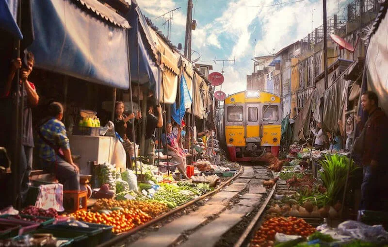 Maeklong Railway Market 