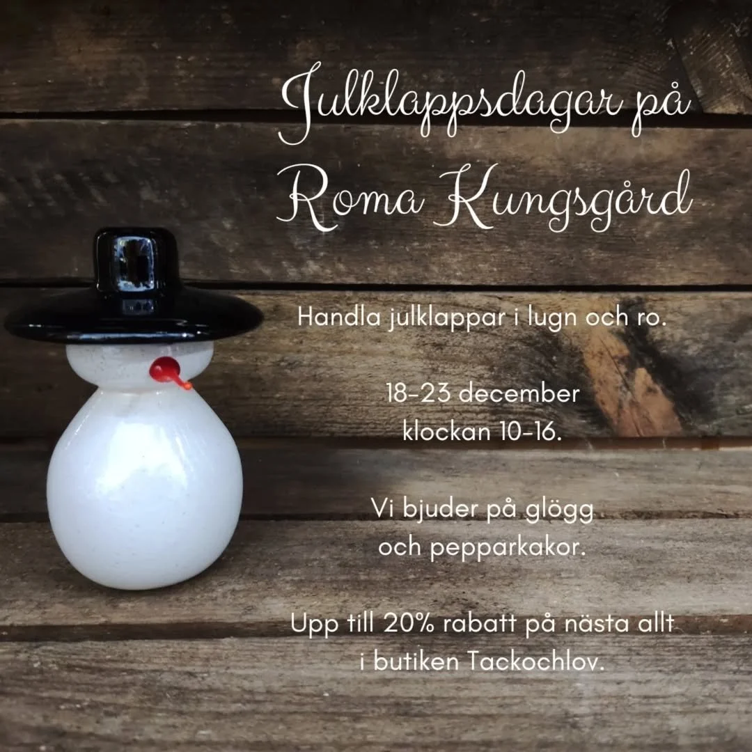 Julklappsdagar på Roma Kungsgård