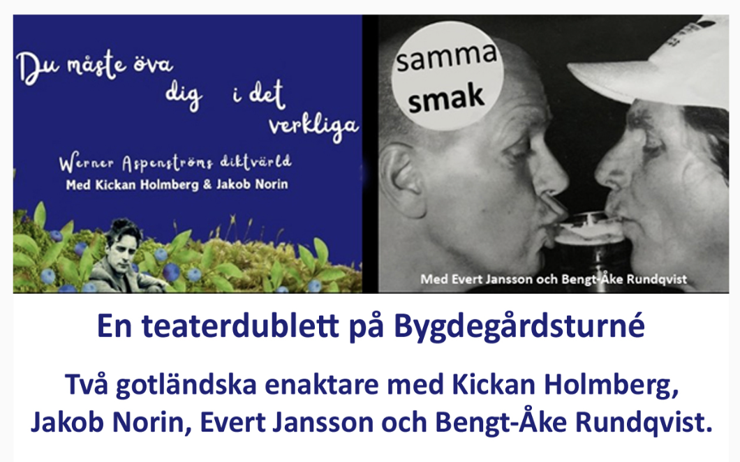En teaterdublett på bygdegårdsturné - Dalhem