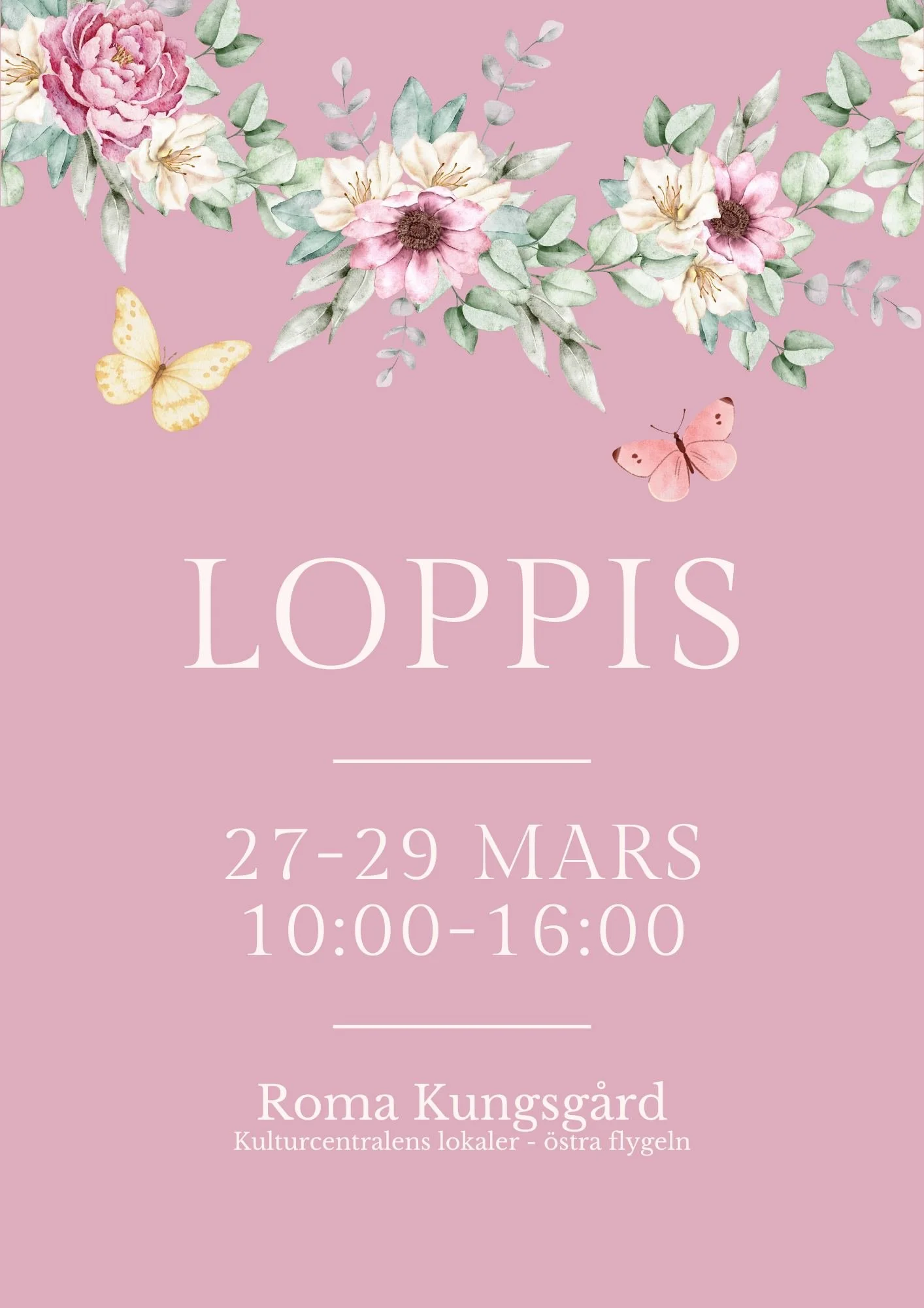 Loppis på Roma Kungsgård 