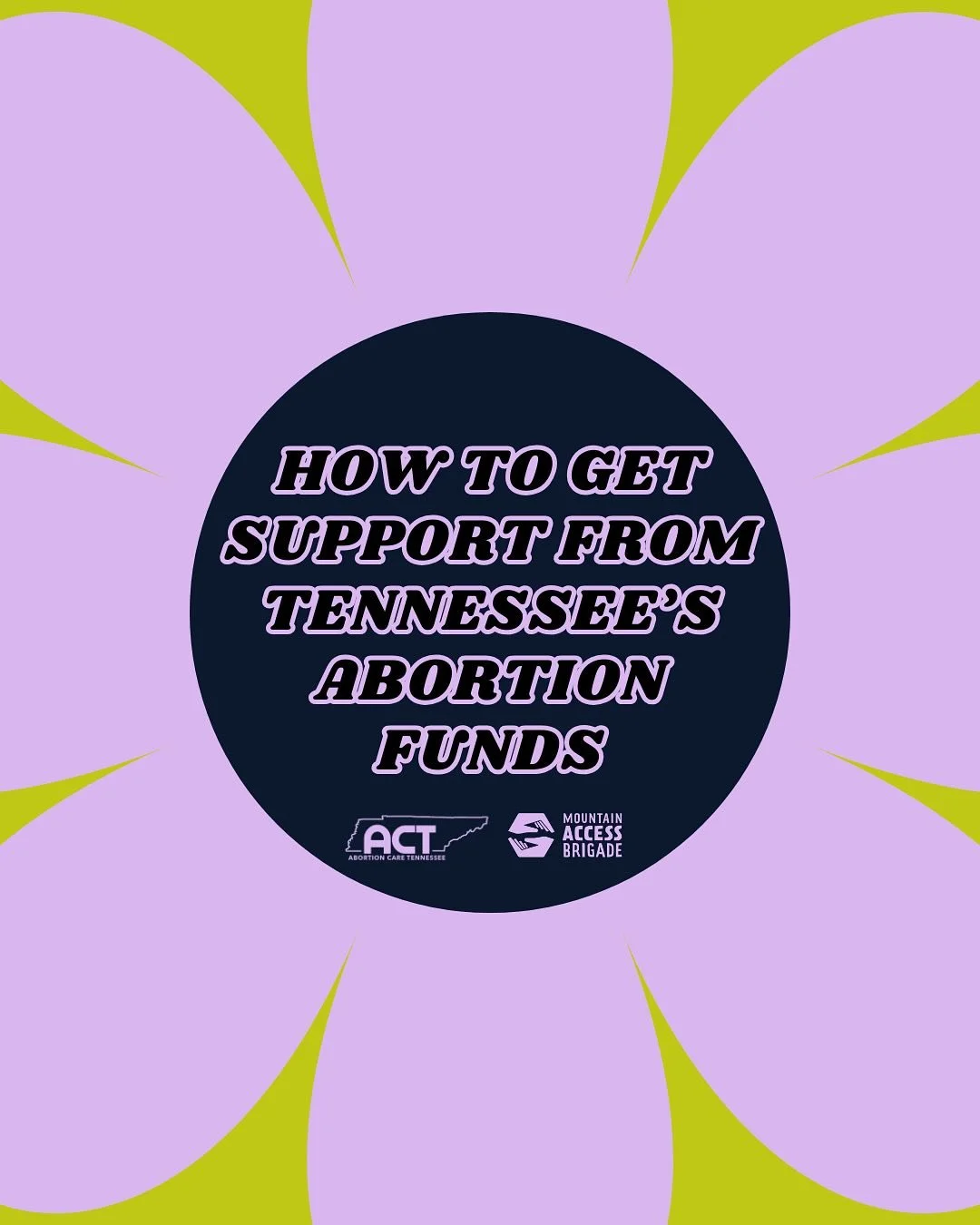 🌸GET SUPPORT FROM TN ABORTION FUNDS🌸

Curious about how to get support from ACT &amp; MAB? We&rsquo;ve got you! Here&rsquo;s the break down about accessing our funding support for your appointments, and the differences between our funding models an