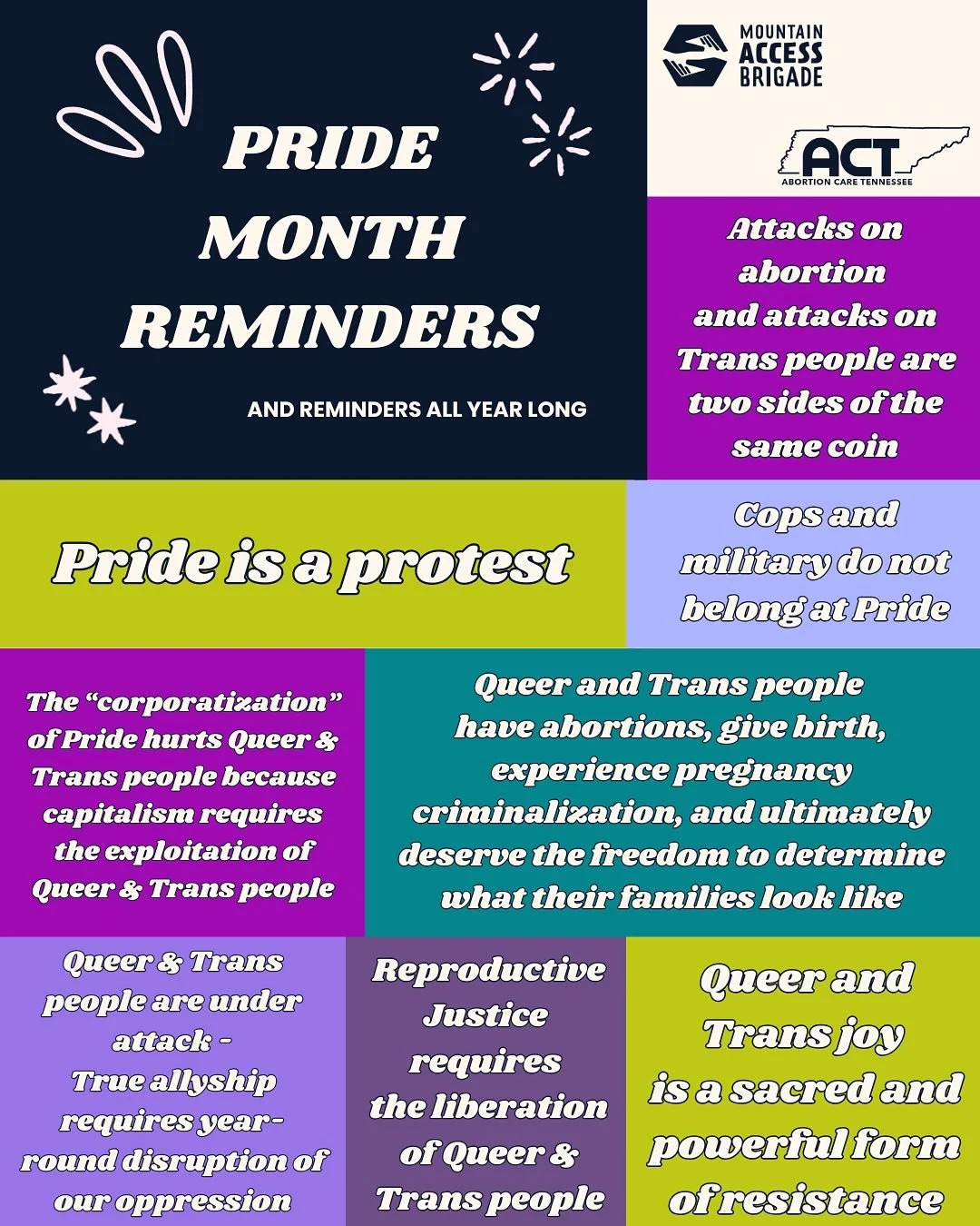 🏳️&zwj;🌈🌈🏳️&zwj;⚧️ HAPPY PRIDE MONTH 🏳️&zwj;⚧️🌈🏳️&zwj;🌈

Stick around this June to see where we&rsquo;ll be for Pride celebrations in Tennessee and to catch a glimpse of some *new* exclusive Pride merch 😘