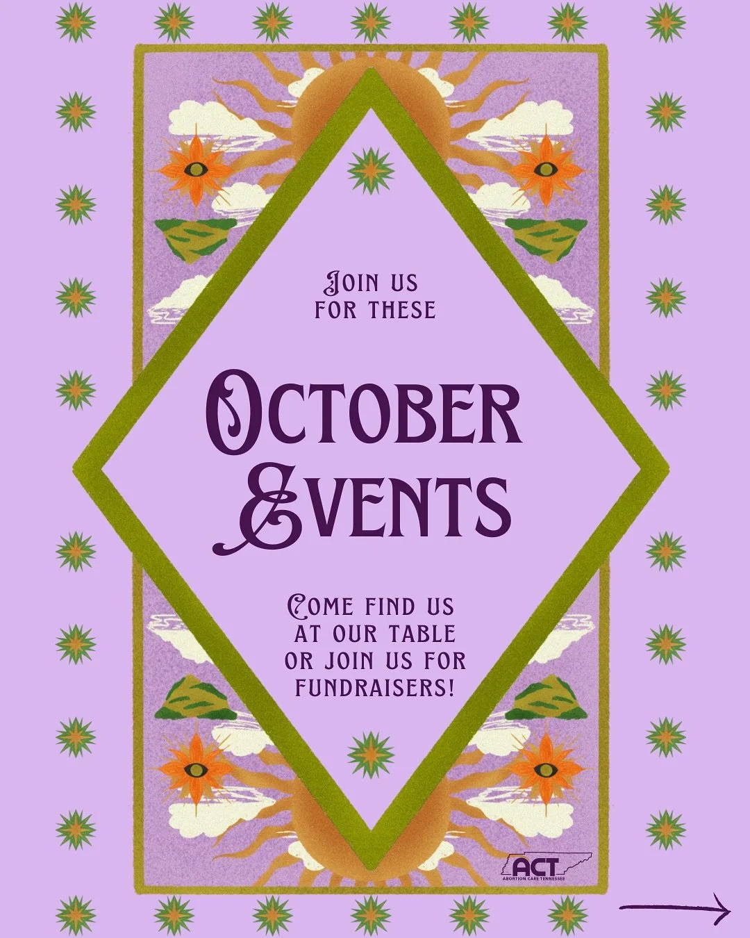 👻 OCTOBER EVENT LINEUP 👻
Come find us and say hi at:
- 10/19 DRKMTTR FEST at @drkmttrcollective 
We’ll be tabling from 12-5! Don’t be shy - come see us and help us support our local Nashville favs while we’re at it 🖤
- 10/24 &