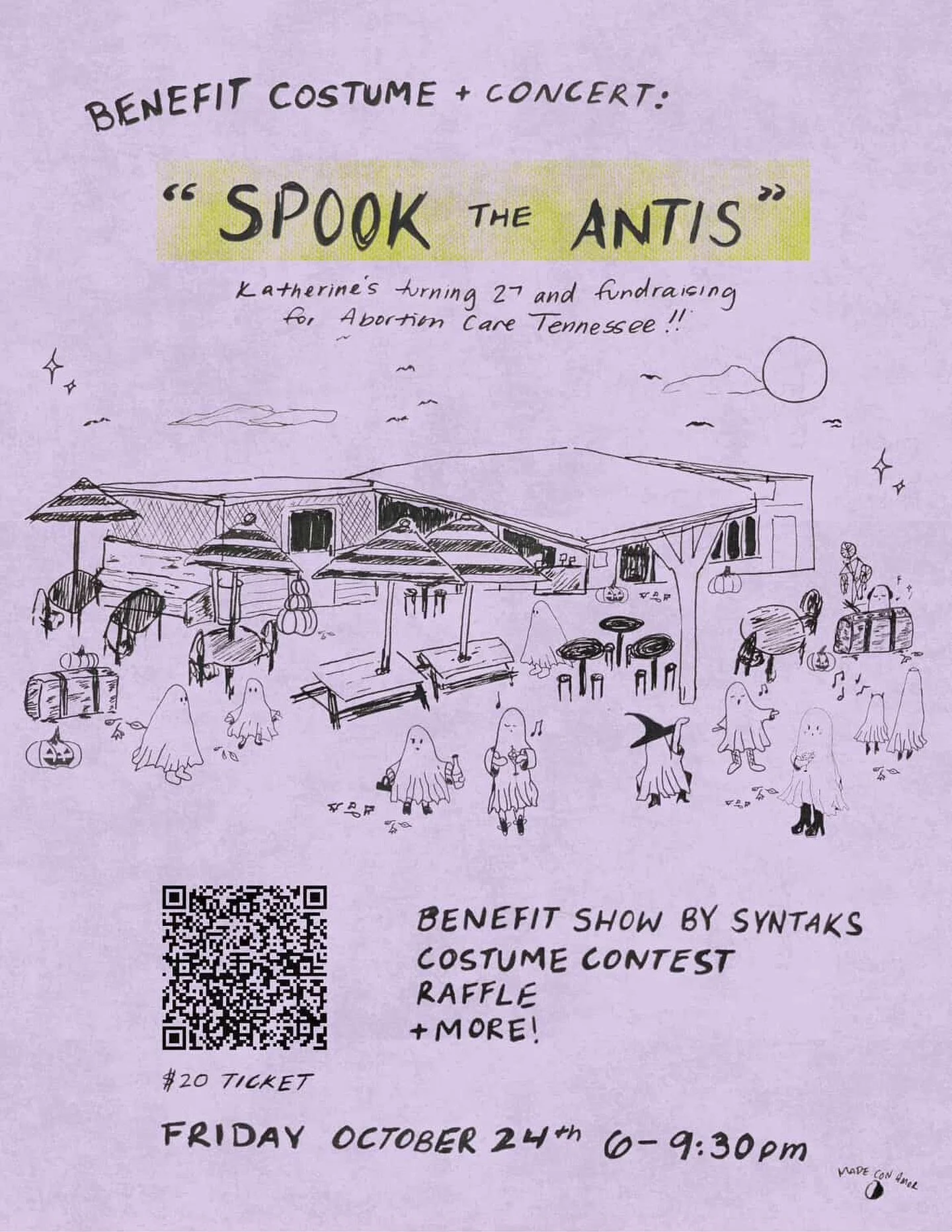 🕸️SPOOK THE ANTIS! A benefit costume party and fundraiser for TN Abortion Funds🕸️
Join us to celebrate @aktherine_’s birthday party in Richmond, VA! We’ll have a raffle, musical entertainment, and more! Come have a 
👻spooooooooky👻 fu
