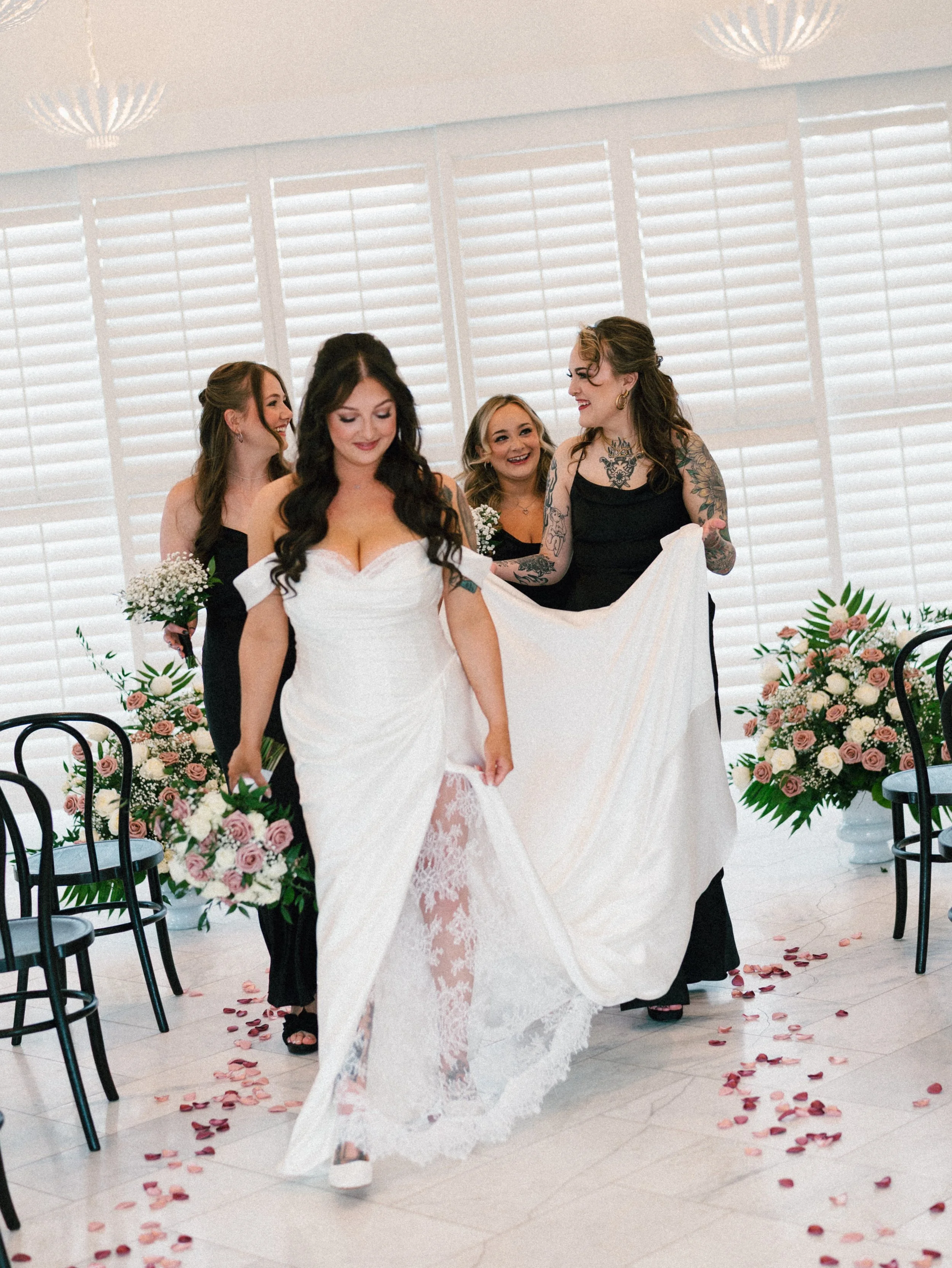 bride and bridesmaids