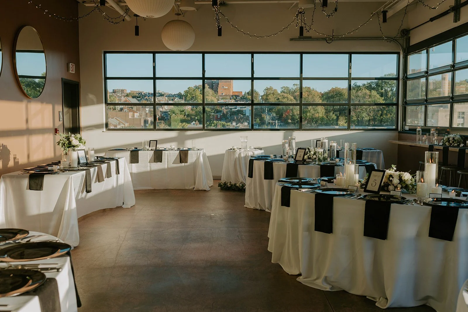 Detail shot of the reception room at Over Eden, before it's full of loved ones.