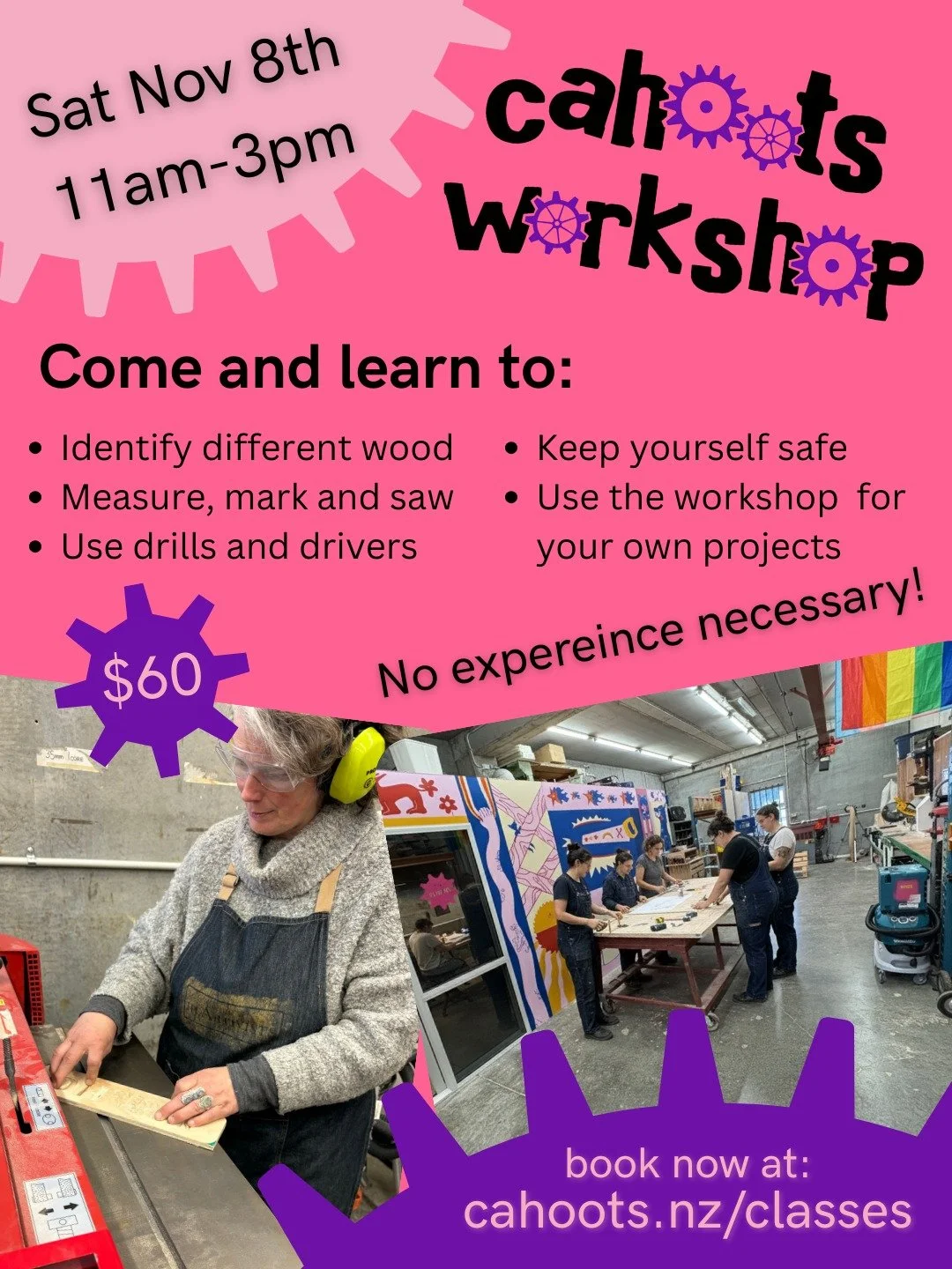 Next Saturday we have an introductory class! Learn basic tool use, how to build simple things, and get started with the workshop. Absolutely no experience necessary, this is one for anyone who has ever been curious! We'll answer the strangest questio