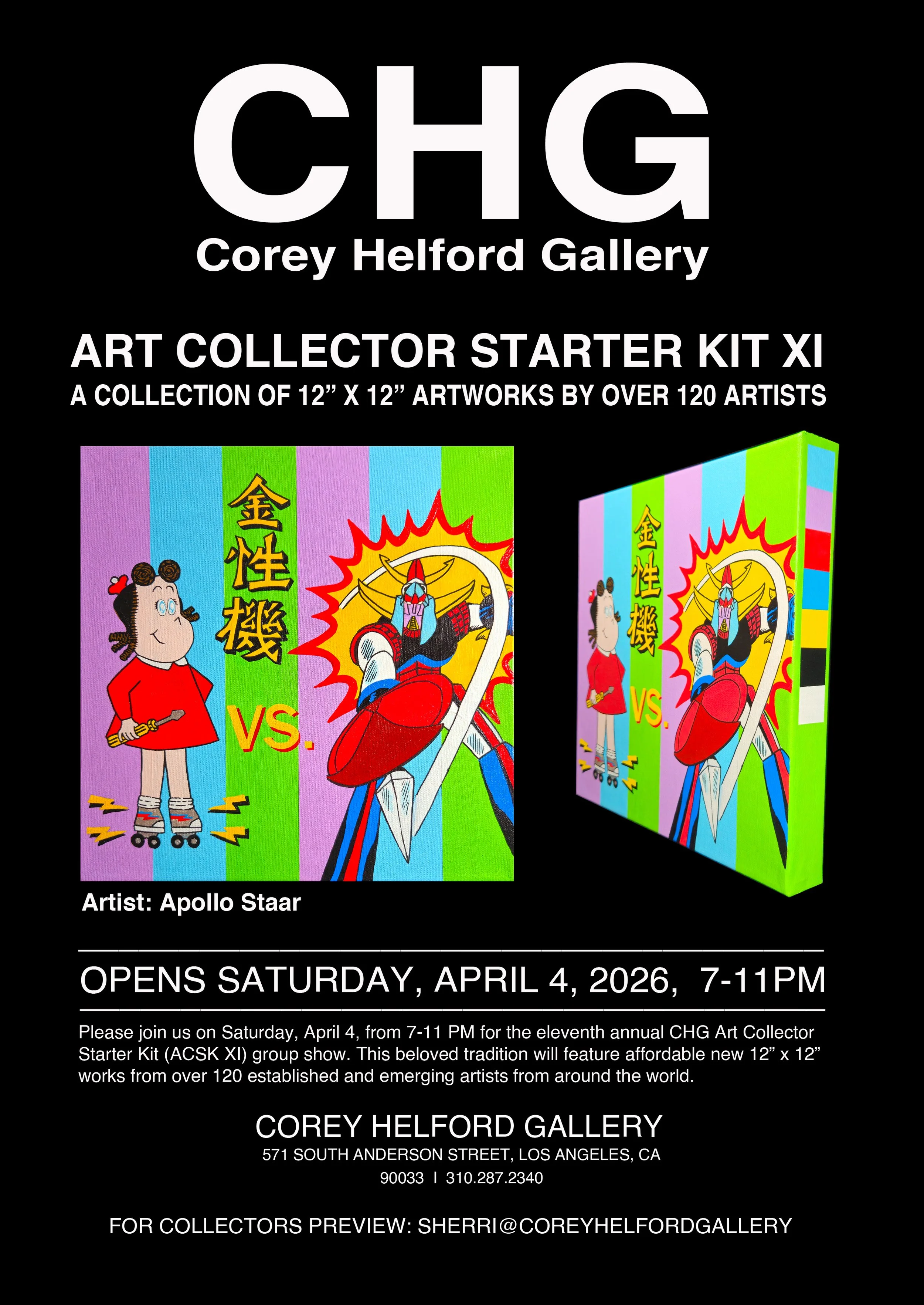 April 4th, 2026. 'Art Collector Starter Kit XI' Corey Helford Gallery, curated by Sherri Trahan