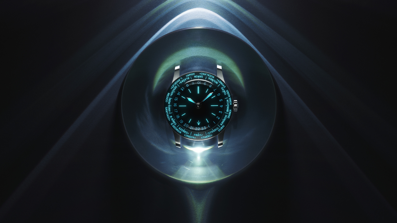 Baltic Heures du Monde: world time com mostradores de pedra natural