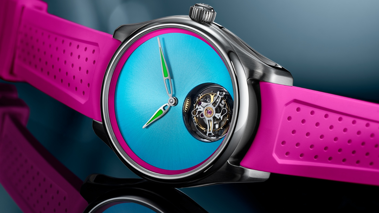 H. Moser &amp; Cie. Pioneer Tourbillon Miami: cores de Miami Vice e tourbillon para o GP da Flórida