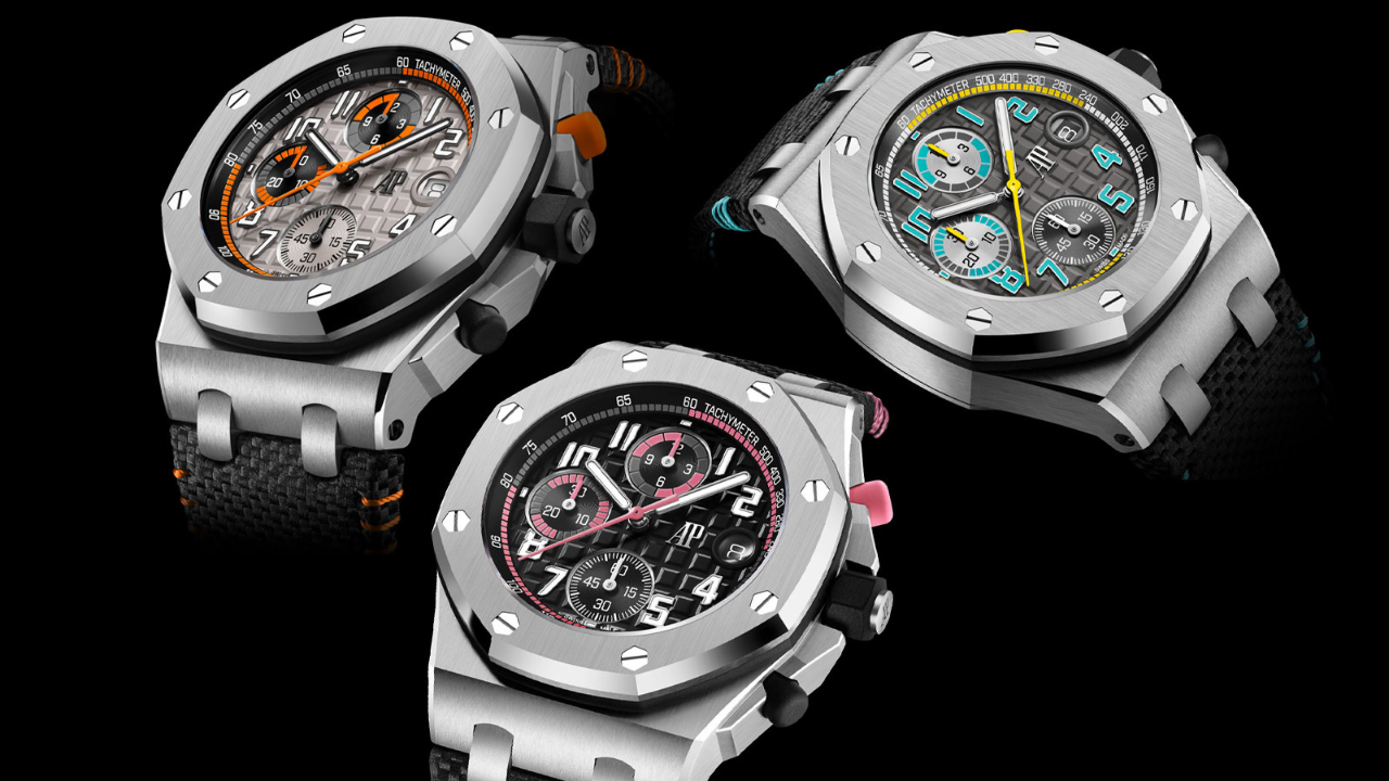 Audemars Piguet Royal Oak Offshore Summer Collection: turquesa, rosa e laranja no mesmo cronógrafo flyback de 70 horas
