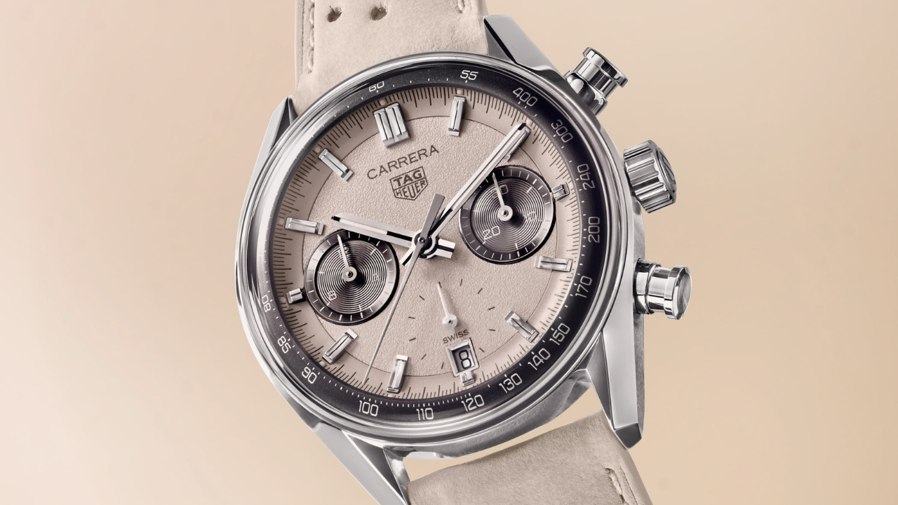 TAG Heuer Carrera Chronograph Glassbox Sand: areia, antracite e pulseira perfurada em 500 peças exclusivas para a Europa