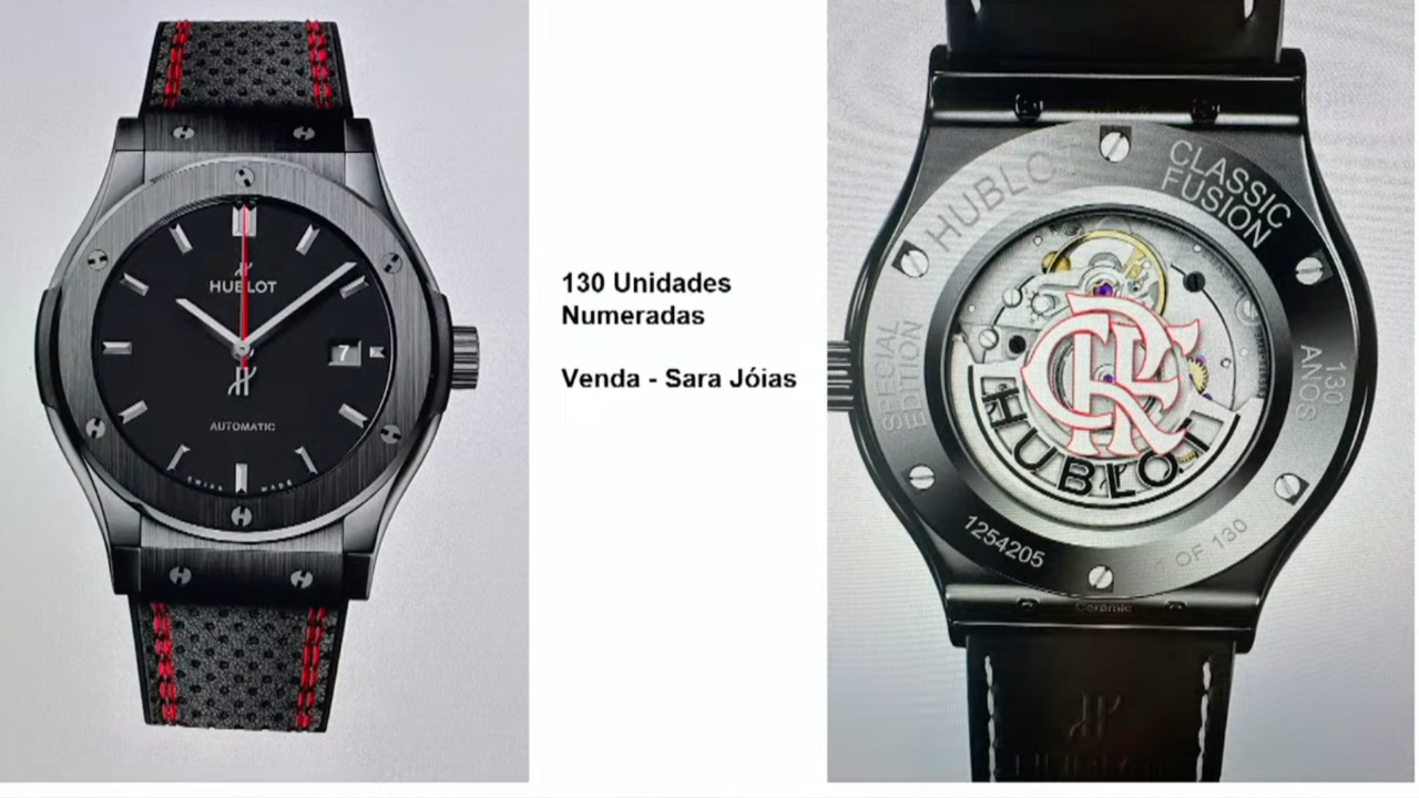 Flamengo e Hublot anunciam nova edição limitada de 130 relógios numerados