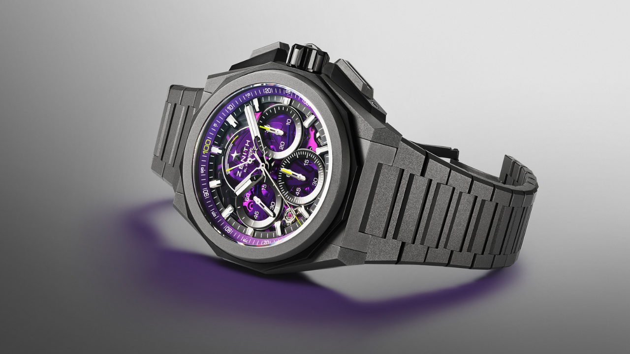 Zenith DEFY Extreme Ultraviolet e Lapis Lazuli II: violeta em titânio e lápis-lazúli em carbono forjado para o único cronógrafo mecânico capaz de medir 1/100 de segundo