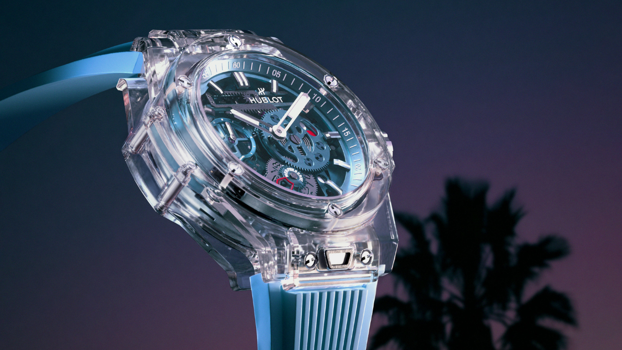 Hublot Big Bang Sapphire Sky Blue: safira azul celeste polida, Meca-10 com 10 dias de reserva e 100 peças