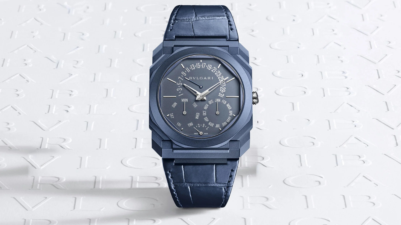 Bulgari Octo Finissimo Perpetual Calendar Azul PVD: o calendário perpétuo mais fino do mundo ganha uma execução monocromática em titânio azul