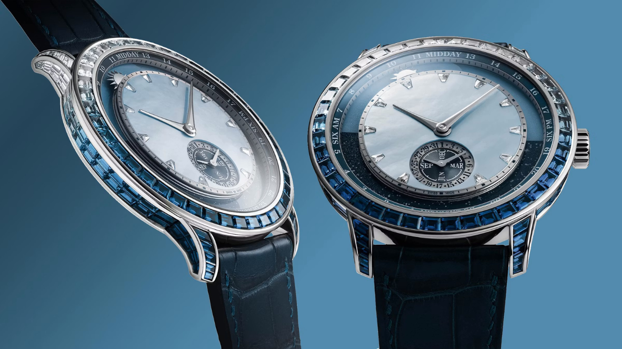 Krayon Anywhere Parhelion: 124 safiras em gradiente azul, 11 diamantes invisíveis no mostrador e o "Krayon Cut" criado especificamente para este relógio