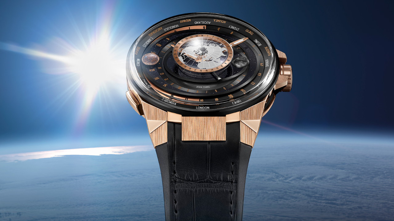 Ulysse Nardin Blast Moonstruck Ouro Rosa: a Terra suspensa em safira, cinco indicações astronômicas e 20 peças herdeiras da Trilogia do Tempo