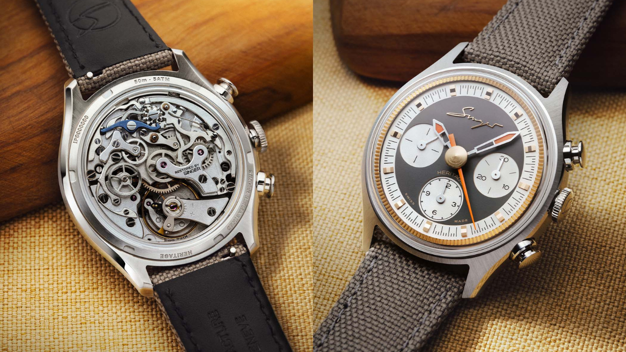 Singer Reimagined Heritage V72: o Valjoux 72 de 1938 restaurado com técnicas de haute horlogerie, 50 peças em aço e 20 em ouro amarelo