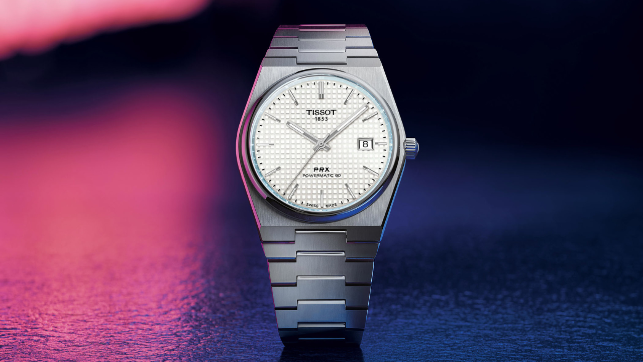Tissot PRX 40mm Powermatic 80: madrepérola chega ao formato maior com padrão tapisserie