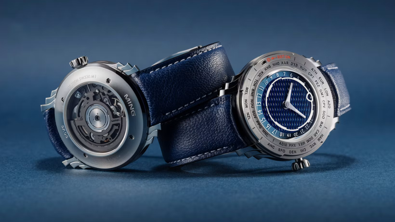 MING 57.05 Comet: worldtimer com bezel DST patenteado, discos rotativos no mostrador e o nome do primeiro jato comercial da história