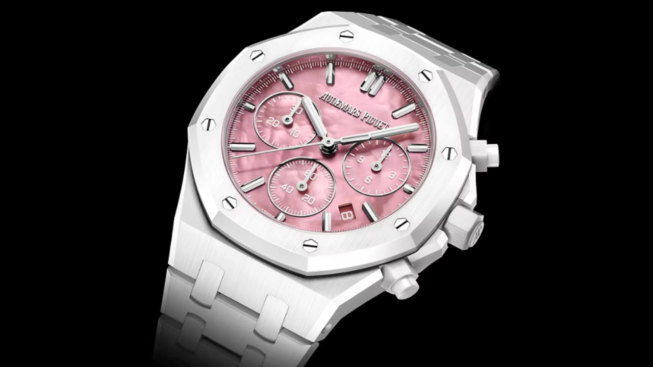Audemars Piguet Royal Oak Selfwinding Chronograph "Serena Williams": cerâmica branca, madrepérola cor-de-rosa e o novo Calibre 6401