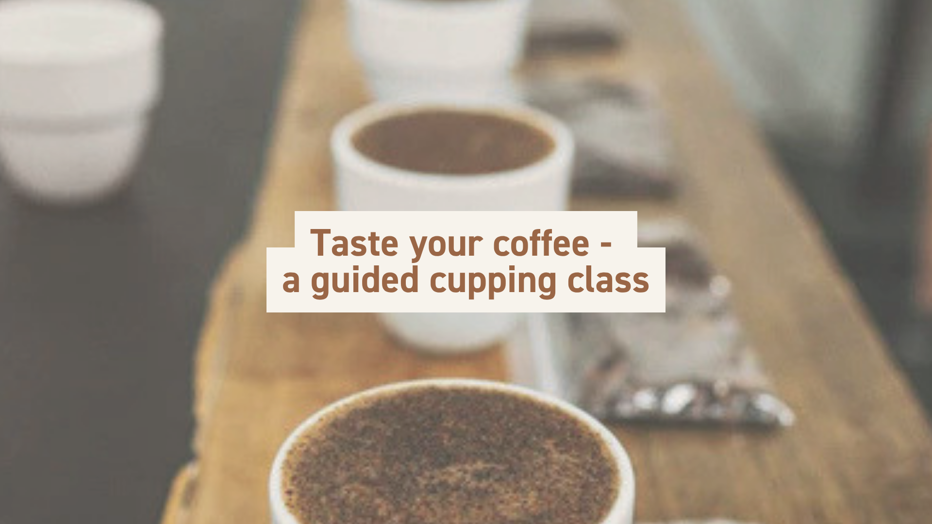 Taste your coffee - a guided cupping class