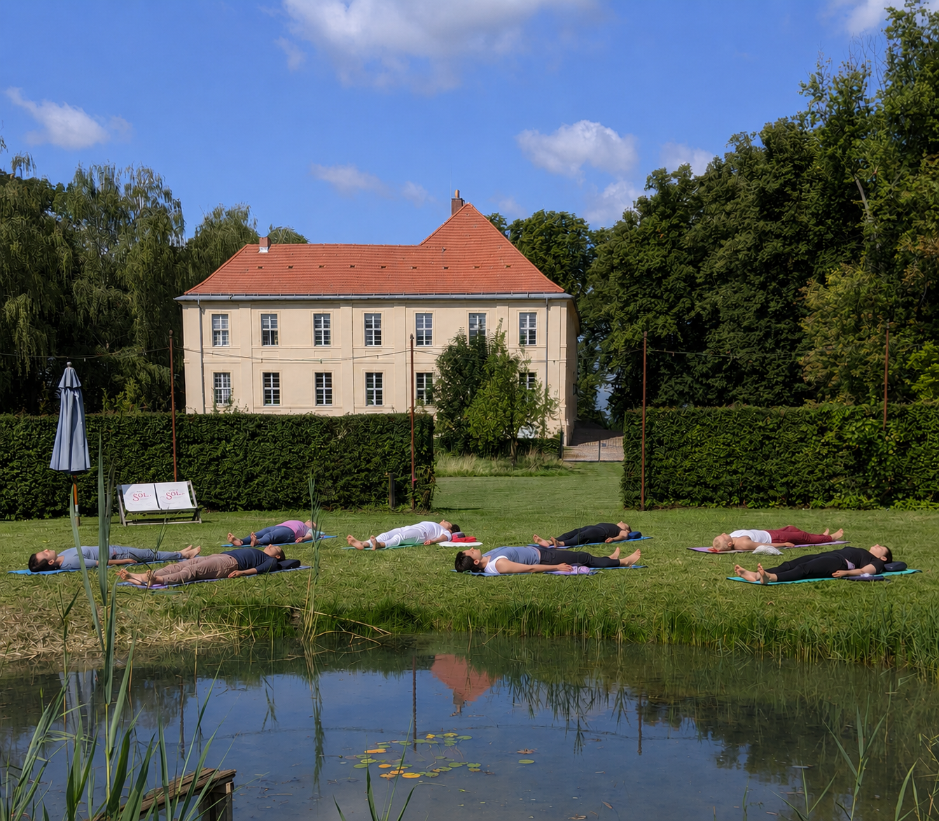 Open-Air Atemmeditation im Schlossgarten Schwante