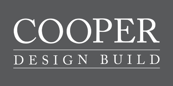 Gray box with text "Cooper Design Build"