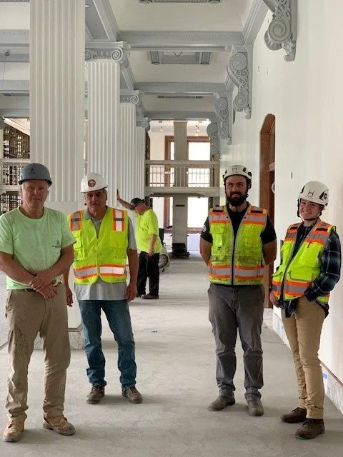 John Adams, Kent Sickles, Eli Coxskal, OSU Engineering Construction Intern.