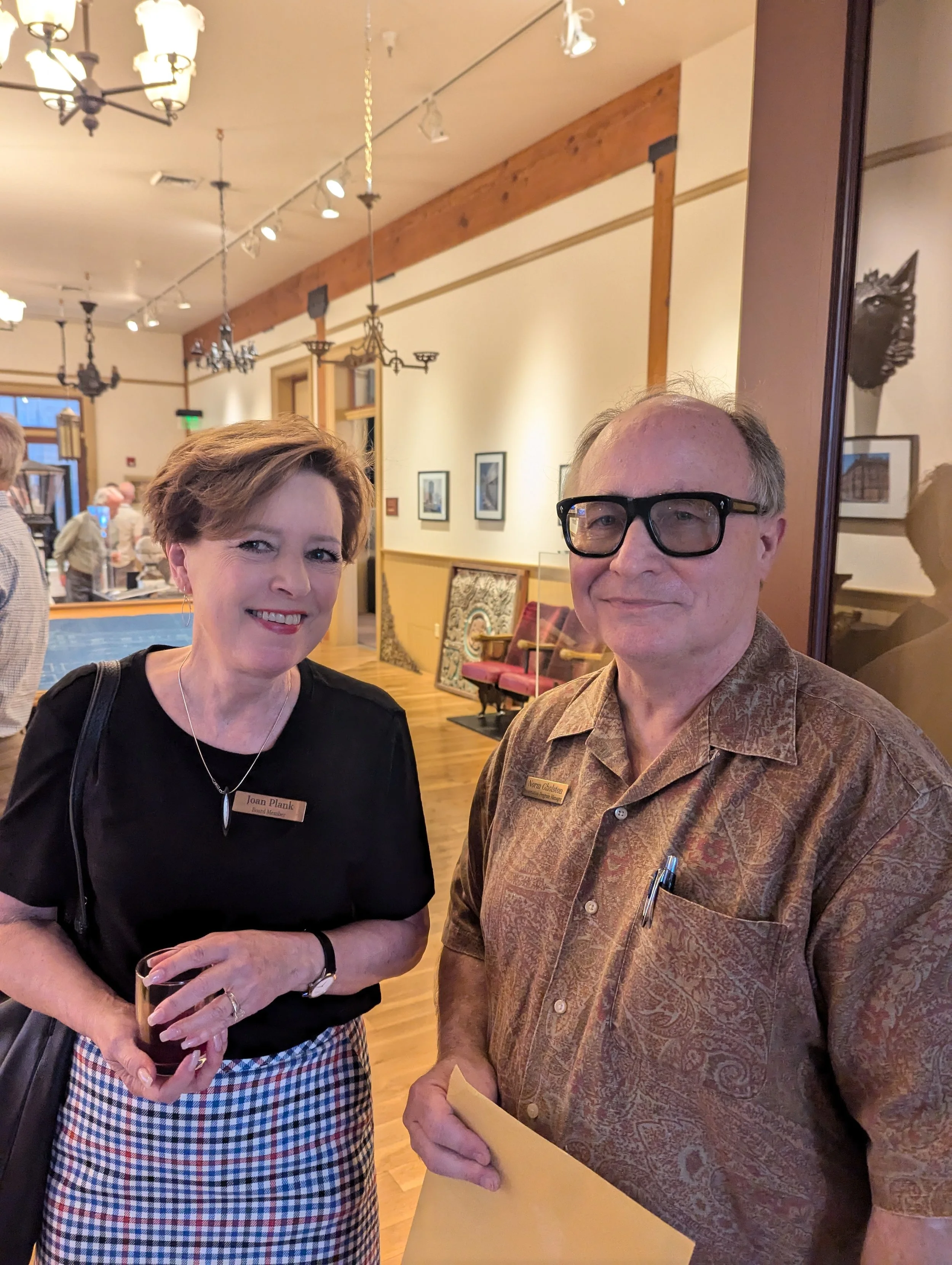Norman Golston and UK woman in black T-Shirt in main gallery.jpg
