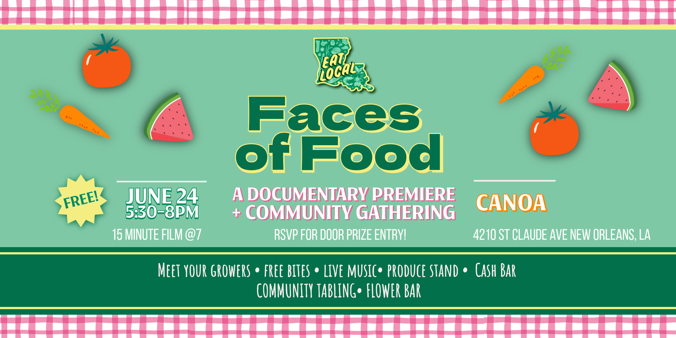 Faces of Food: Documentary Premiere and Community Gathering