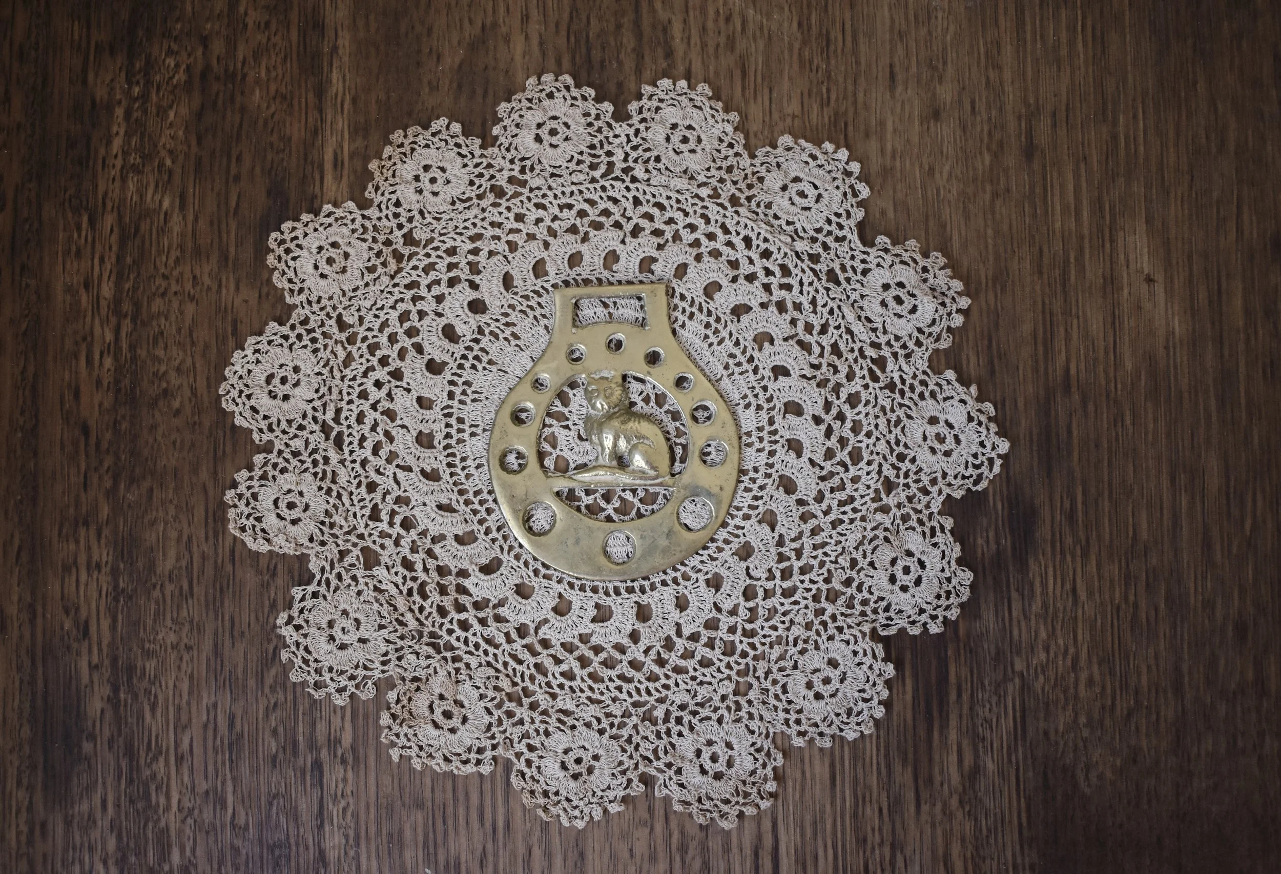 Antique Horse Brass / Protection Amulet (collectable) – “Cat”