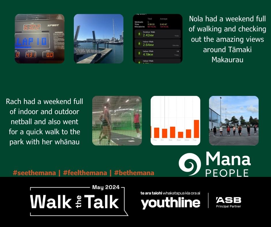 Walk the Talk update from the teams busy weekend!
Lots of sunshine, sights and exercise!!!!!

If you would like to support the Mana People teams efforts please click the following link to donate - https://www.walkthetalk.nz/manapeople

#seethemana | 