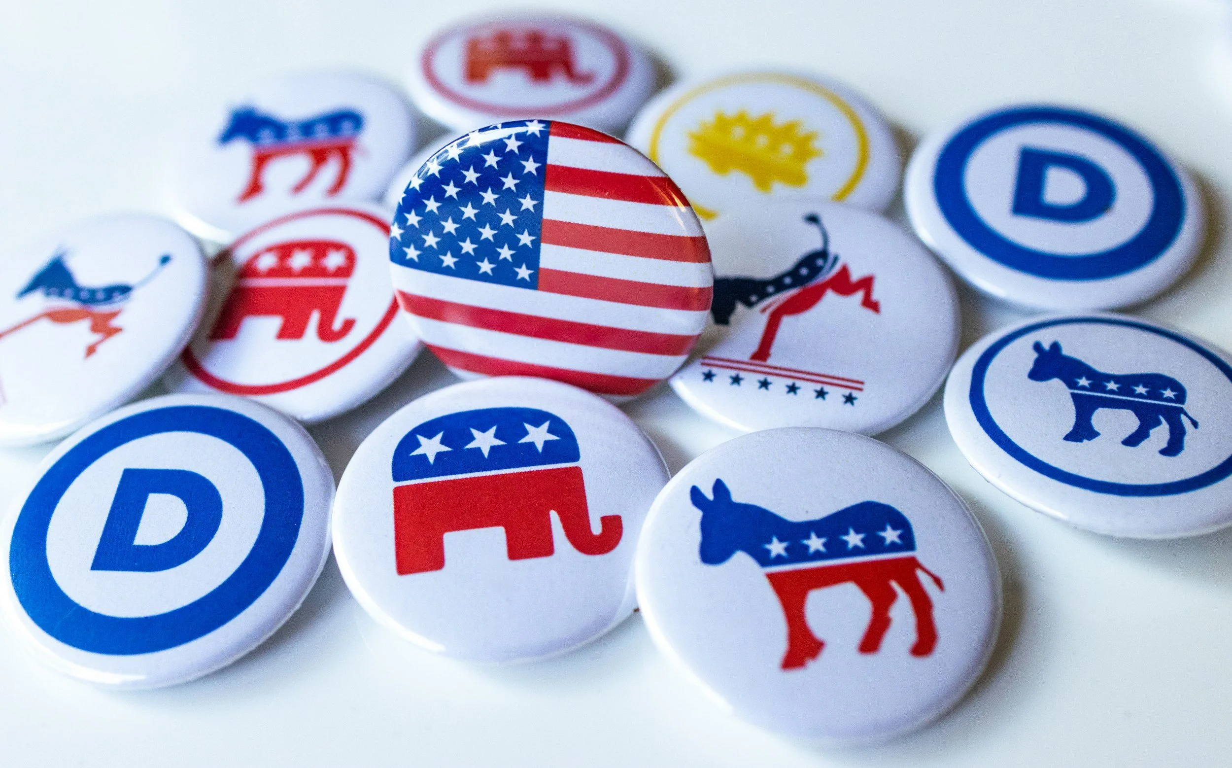 US Political Party Buttons