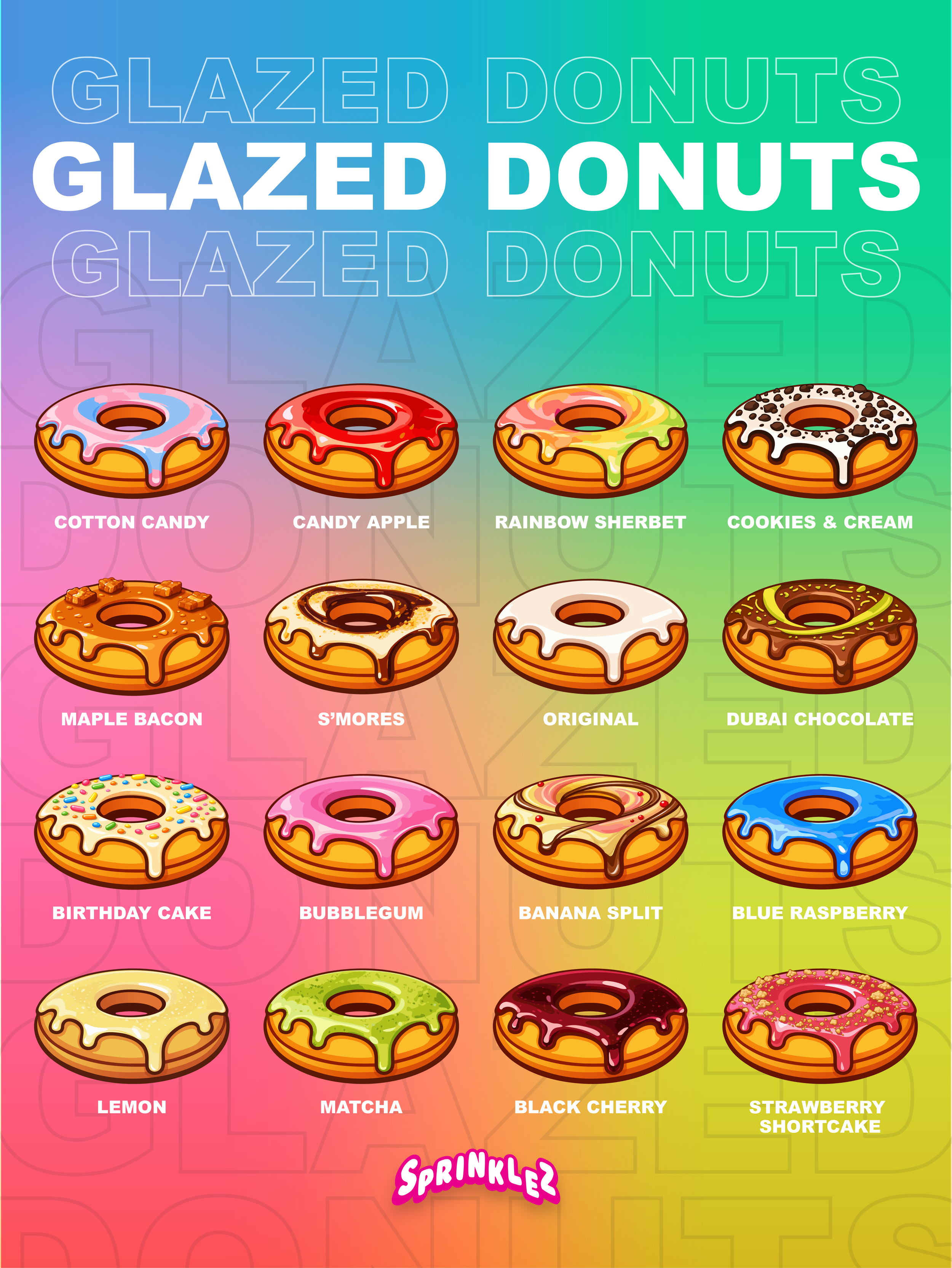 Glazed Donuts Series Poster 