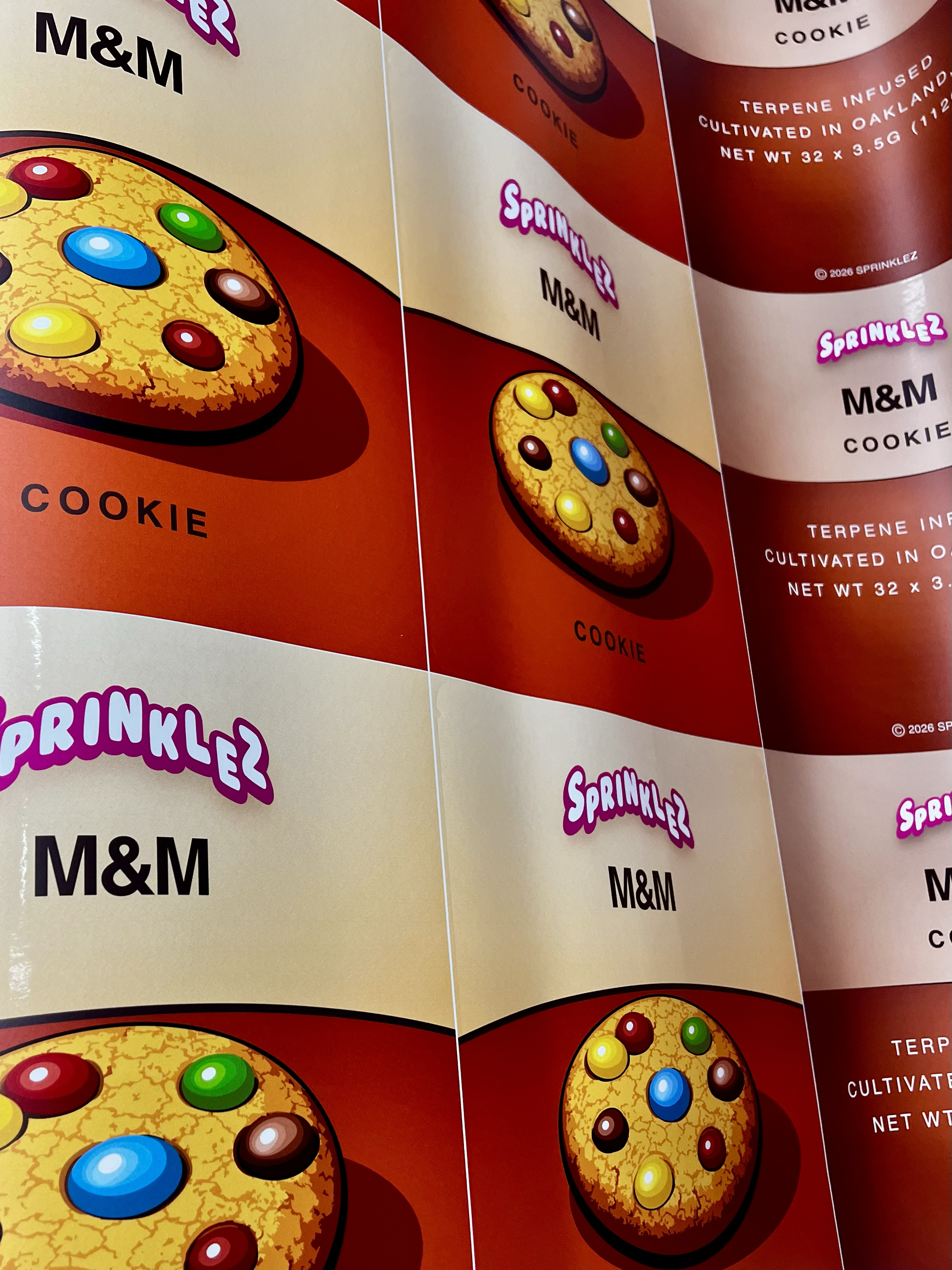 Cookies: M&M (Quarter Pound Bag Packaging Stickers)