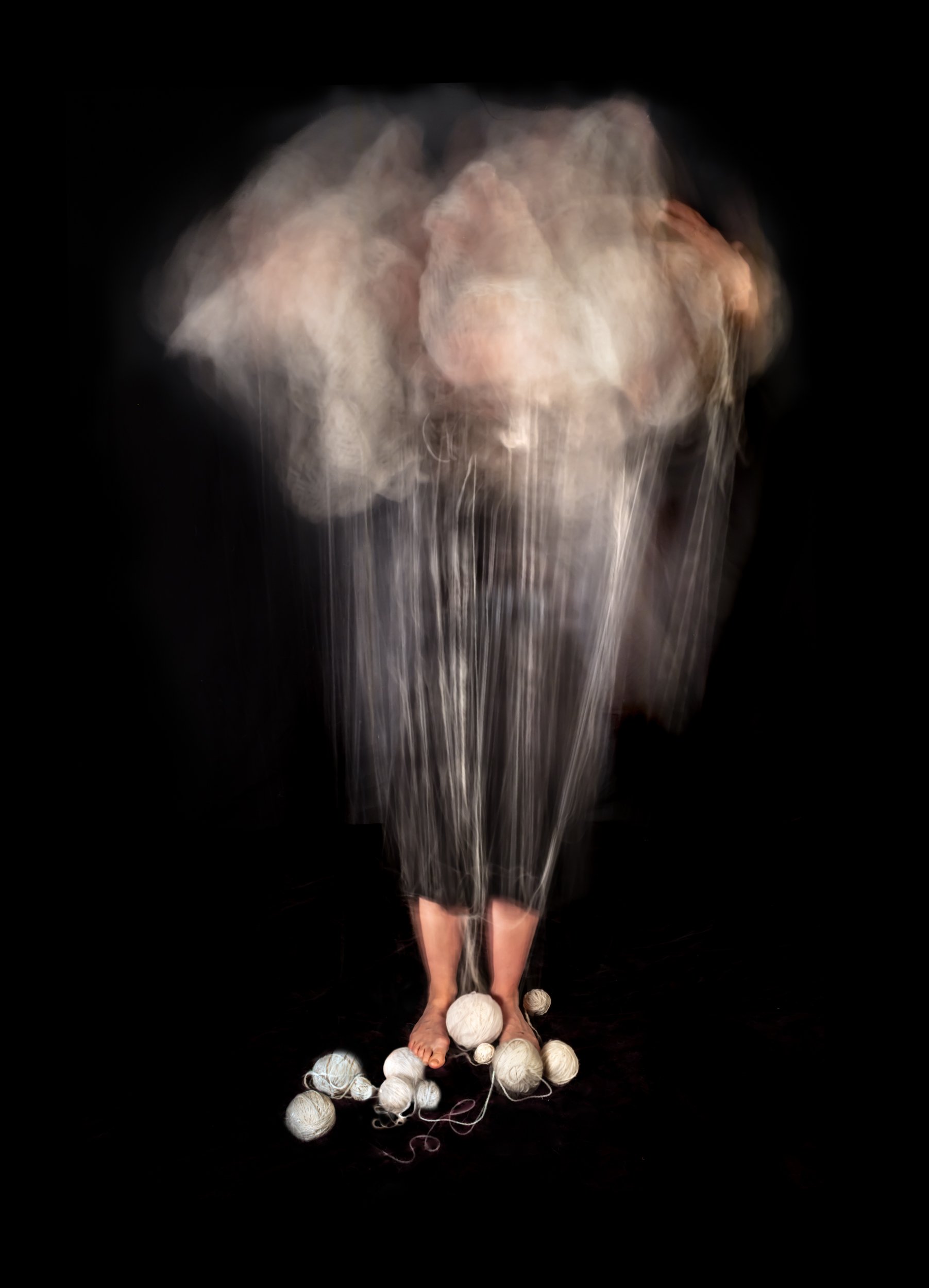Self-Portrait with Tundra's Skeins no.14, 2023, 101 x 73 cm, inkjet print