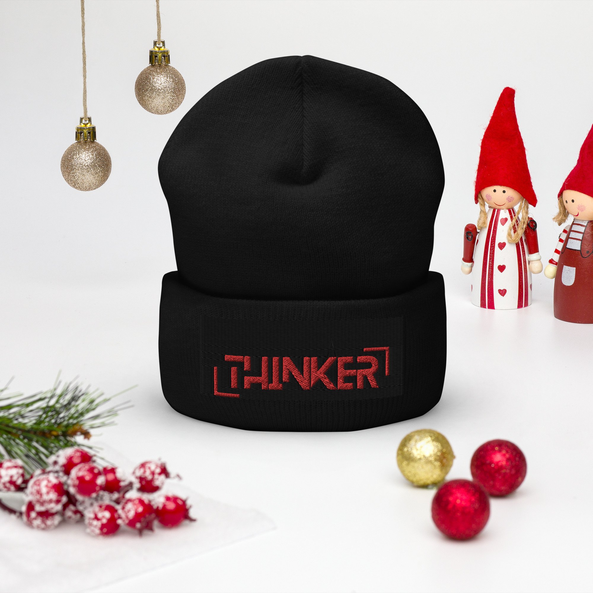 Thinker Cuffed Beanie Red