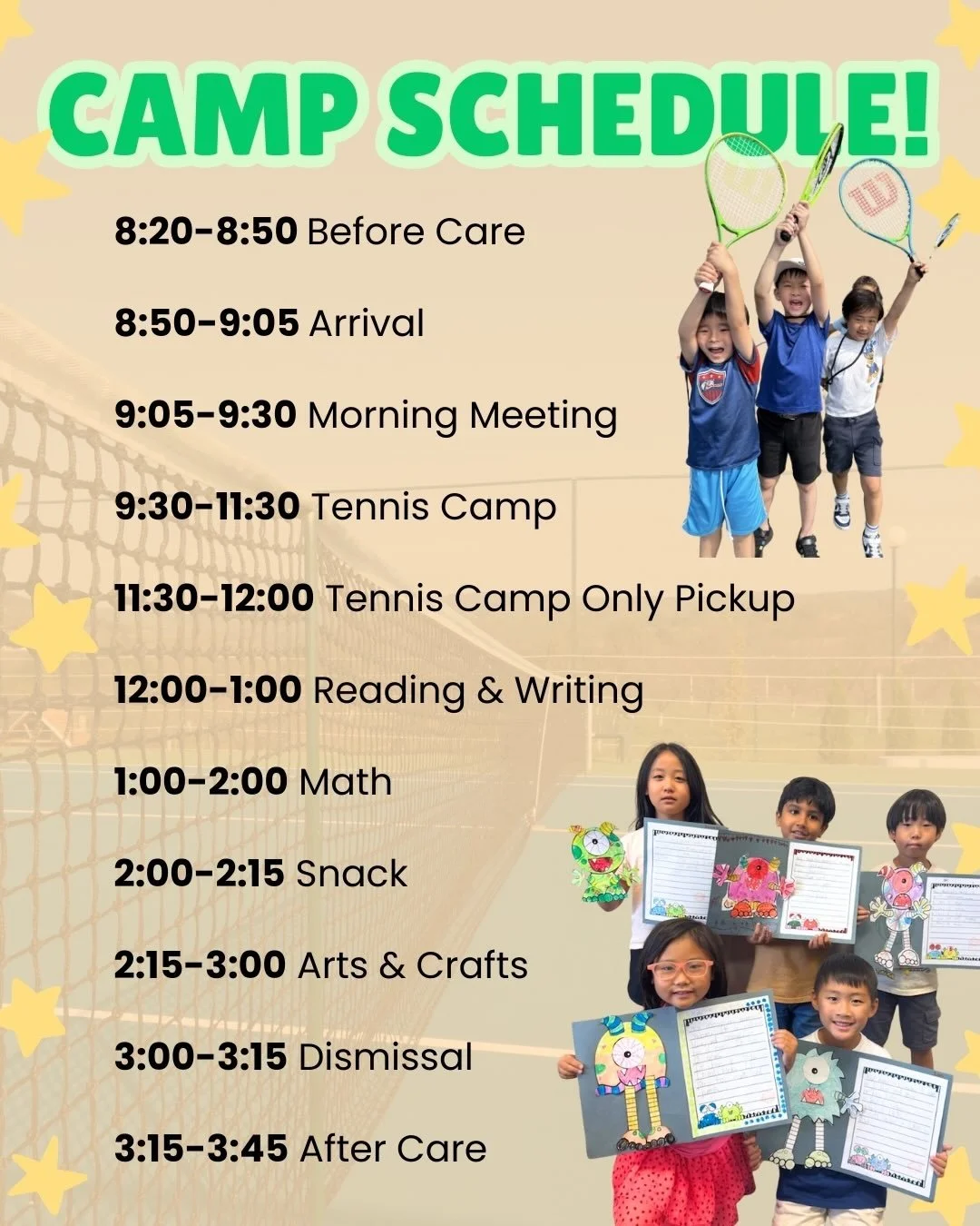 in case you missed our camp schedule!!! ⚠️warning: jam packed days and fun times ahead💥🤩

#suwaneega #summercamp #kidscamp #campforkids #kidscamp