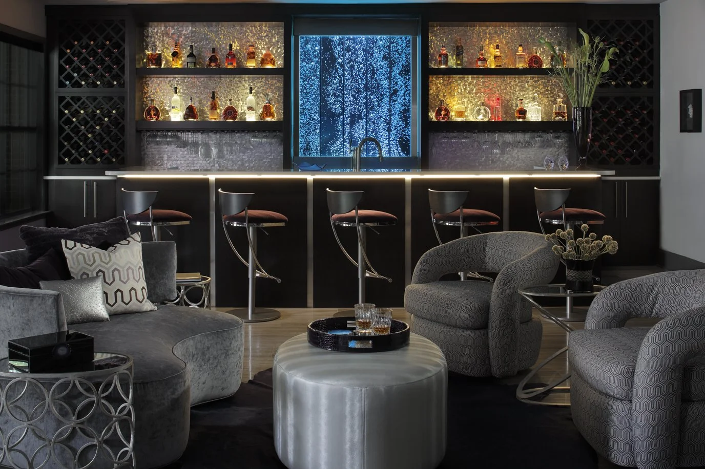 Minhnuyet Hardy - Sophisticated Man Cave Basement