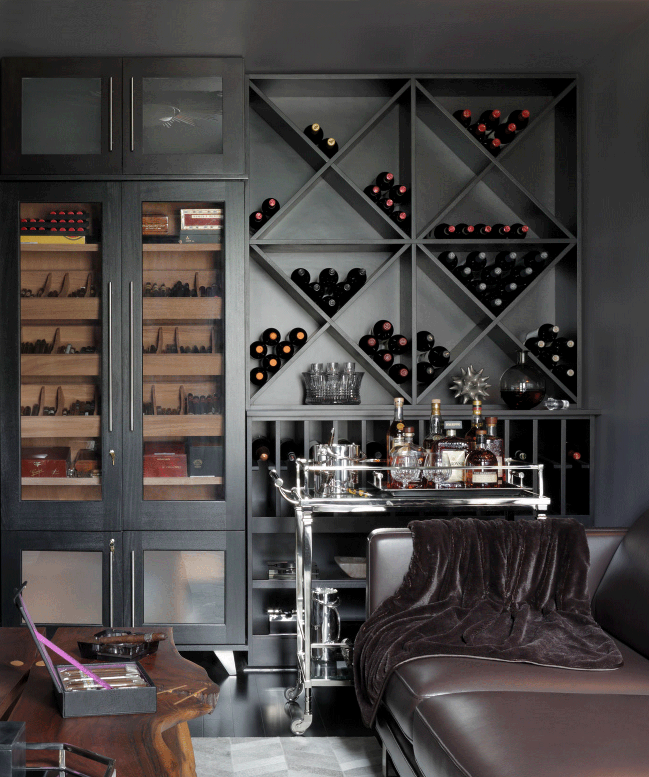 Minhnuyet Hardy - Sophisticated Man Cave Basement