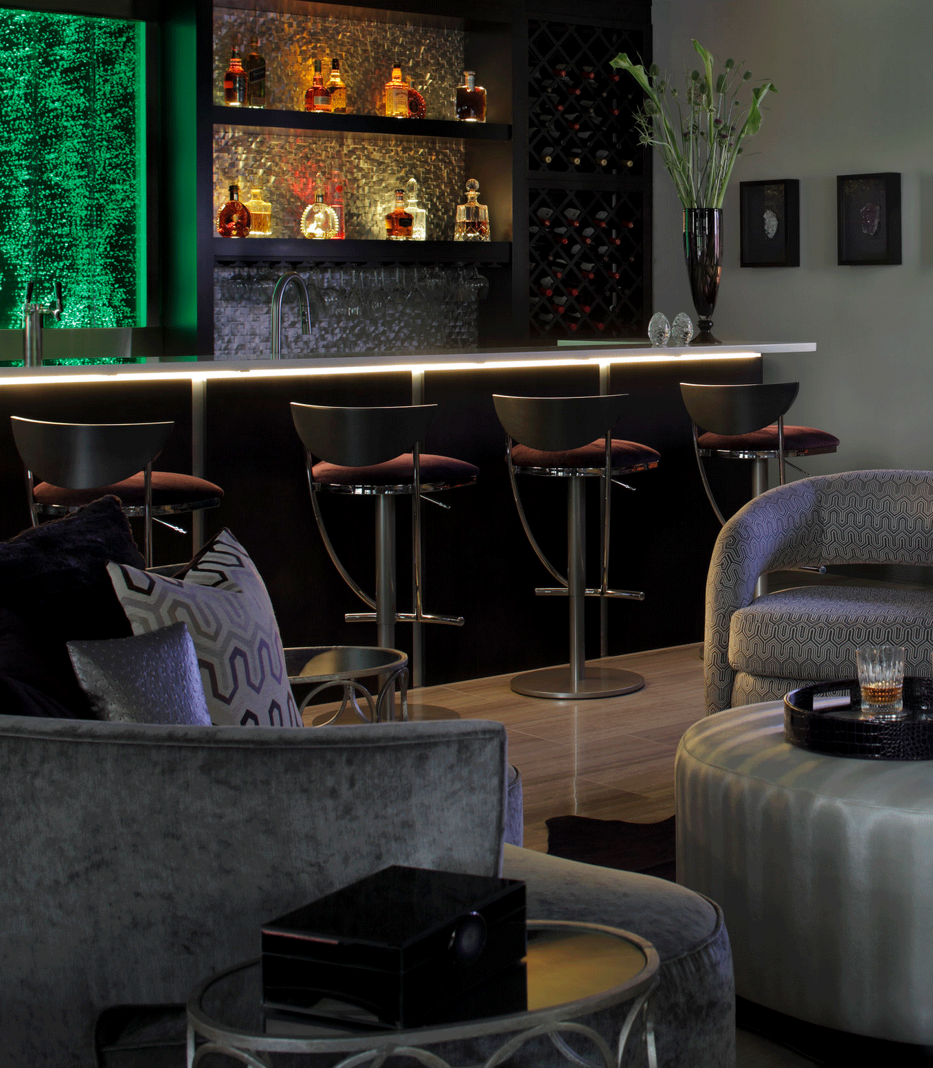 Minhnuyet Hardy - Sophisticated Man Cave Basement